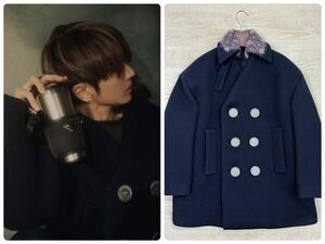 21aw 2021 未使用 PRADA BY RAF SIMONS プラダ バイ ラフシモンズ ノーカラー Pコート コート P COAT AAA 西島隆弘 Nissy 着用 サイズ S