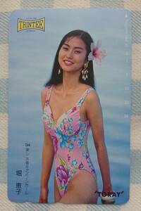 激レア 掘 恵子(´TORAY´キャンペーンガール)【水着】テレフォンカード(新品)