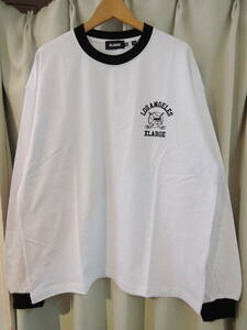 X-LARGE XLARGE エクストララージ HOCKEY LOGO RINGER L/S TEE ロンT 白 XLサイズ 人気商品 送料￥230～ 値下げしました！