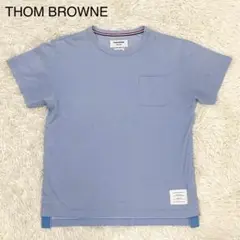 THOM BROWNE【美品】半袖 Tシャツ ライトブルー トリコロール L位