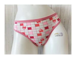 ★新品★ M Tバック ショーツ ホワイト×ピンク系 くま ハート セクシーランジェリー