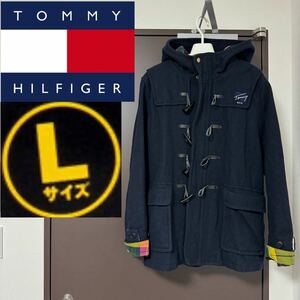 トミーヒルフィガー TOMMY HILFIGER Lサイズ ロゴ メンズ L ジャケット トミー ダッフルコート ネイビー 紺 ジャンク 訳あり コート