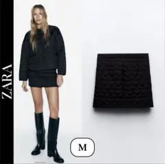 ZARA　ザラ　キルティング ハート ミニスカート M