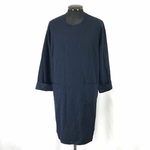 THE SHOP TK/タケオキクチ★ロング丈/ノーカラーカーディガン/薄手コート【メンズF/紺/navy】春夏/スプリング/jacket/jumper◆BH542