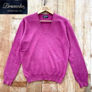 【美品】Drumohr ドルモア Vネック ウール ニット セーター 42 ピンク BEAMSF取扱