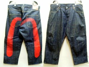 即決[W40]濃紺 EVISU 2001 NO.2 日本製 大黒 ペイント 赤 ビンテージ復刻 エヴィス デニム パンツ■2724