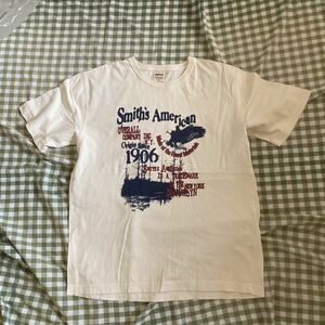 プリントTシャツ 半袖Tシャツ SmithスミスＬＬサイズ新品オフホワイトにプリントかっこいい一品