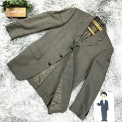 訳アリ【JUNCHINO】グレーンチェックスーツジャケット (90A4)灰色