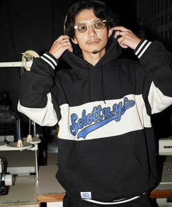 【Schott ショット】スウェットパーカL 「LINE RIB HOODED PANELED SWEAT」 限定 人気アイテム