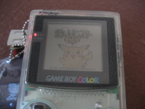  動作確認済 ゲームボーイカラー GAME BOY COLOR CGB－001 クリア ポケットモンスター　緑 金 銀 クリスタルバージョン 任天堂 Nintendo 