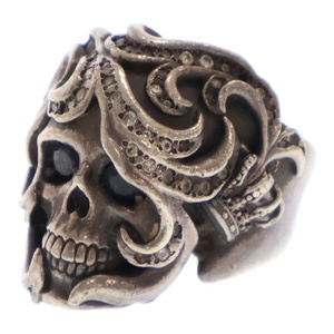 Justin Davis ジャスティンデイヴィス ANDY SKULL RING アンディスカル ジルコニア シルバー 指輪 リング 20.5号