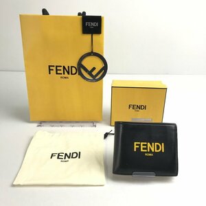 FUZ【現状渡し品】 FENDI フェンディ 二つ折り財布 カーフレザー使用 ウォレット 使用感あり 〈181-240529-0NM-1-FUZ〉