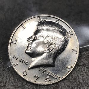 【送料無料】1974年 ⑧ ケネディ アメリカ リバティ イーグル ハーフダラー コイン Liberty アンティーク 硬貨 白銅貨？
