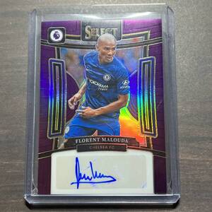 Florent Malouda / Chelsea FC Signatures Purple Auto /49 Parallel 2023-24 Panini Select Premier League Soccer Autograph 直筆サイン