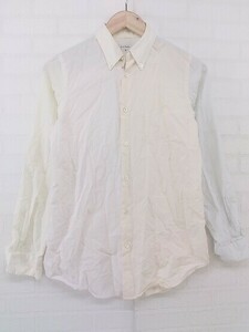 ◇ ◎ Paul Smith ポール スミス ボタンダウン BD 長袖 シャツ サイズS イエロー ベージュ グレー系 メンズ P