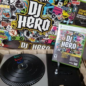 xbox360　DJ HERO Bundle With Turntable ゲームソフト　コントローラー XBOX　動作未確認　ジャンク　現状品【120i3453】