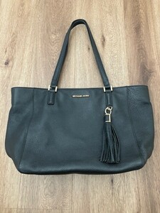 美品 マイケルコース トートバッグ 本革 シボ革 レザー MICHAEL KORS 黒 ビジネス ブリーフケース メンズ 大容量 仕事 A4可 肩掛け PC可 鞄