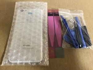 新品 iPhone 6 兼用 7 タイプ バックパネル 銀色 修理交換用 カスタム 工具付き 東京即日発送