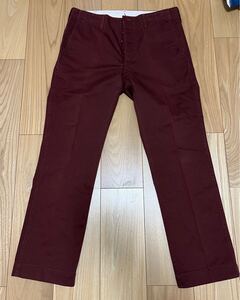 visvim SLIM CHINO BURGUN size3