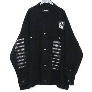 RAF SIMONS オーバーサイズデニムジャケット Lサイズ ブラック 181-723-10031-00099 ラフシモンズ DENIM JACKET 18ss gジャン