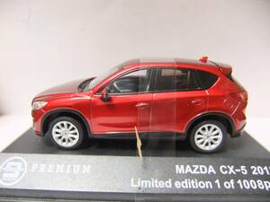 １／４３　MAZDA マツダ CX-5 赤　2013 １：４３ ミニカー　