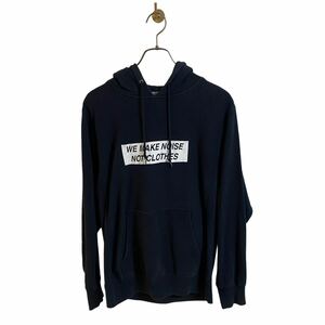 【アンダーカバー UNDERCOVER undercoverism希少 WE MAKE NOISE BOXロゴ スウェット パーカー 黒 メンズM arts期 スローガン 復刻】