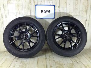 R076　タイヤホイール2本　レオニス　4H/PCD100　165/65R15　4.5J　Offset +45　スタッドレスタイヤ　GOODYEAR　GT　C-CO　Stage