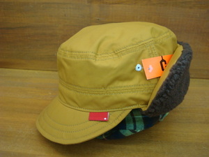 新品Clef (クレ) MADE IN JAPAN SERIES 2LAYER NYLON BOA WORK CAP MUSTARD