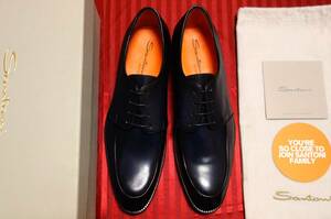 定価19万円↑ 未使用品 サントーニ(SANTONI) Ｕチップビジネスシューズ UK８1/2 US９1/2 (日本サイズ27～27.5cm) 黒