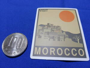 【送料63円】モロッコ シャウエン 海外旅行ミニステッカー(MOROCCO/ラバト/ウダイヤのカスバ/青の街/シール/スーツケース/スマホ)