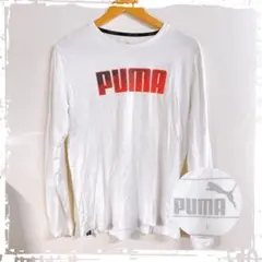 PUMA/長袖Tシャツ/Lサイズ/コットン100%/ホワイト/薄手/春秋/