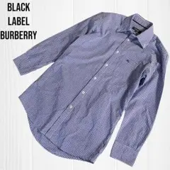 black label burbery バーバリー　ギンガムチェック　紺　青　M