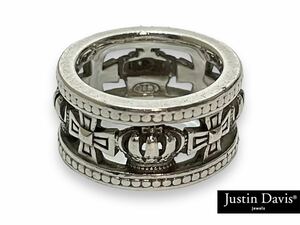 正規品 JUSTIN DAVIS ジャスティン デイビス MEDIEVAL WEDDING BAND リング クラウン クロス シルバー SV925 指輪