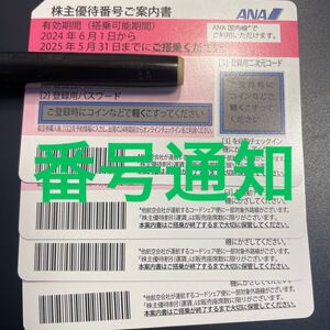 ANA 株主優待券 全日空　航空券　割引　クーポン