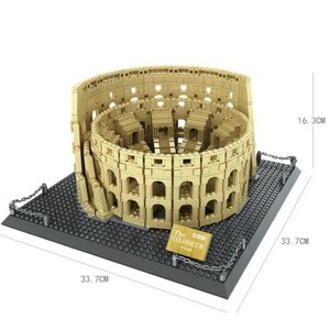 ☆最安値☆ レゴ 互換 コロッセオ イタリア ローマ 1758ピース アーキテクチャー ジオラマ 世界遺産 建物 模型 置物 LEGO規格