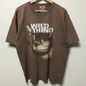 90s where the wild things areかいじゅうたちのいるところ Tシャツ ブラウン 絵本 アニメ XL