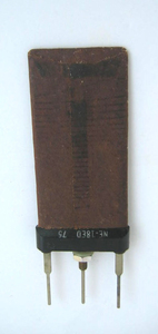 ウェスタン　板抵抗（巻線）　75Ω、　5.1W １本　Western Electric 