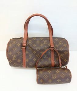 f2487/ルイヴィトン LOUIS VUITTON 旧型 パピヨン 小型ポーチ付 モノグラム 筒型 現状品