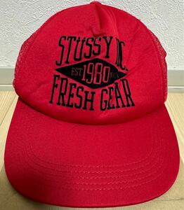 STUSSY ステューシー メッシュキャップ 帽子 CAP 赤 レッド スナップバック