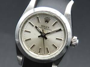 1円 ジャンク 稼動品 正規品 ROLEX ロレックス オイスターパーペチュアル 76080 D番 AT Cal.2230 78240ブレス レディース時計 SSCLG2343