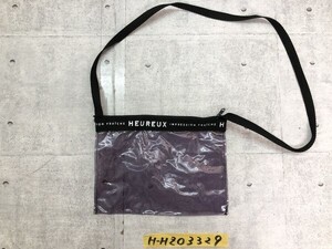 タグなし新品 HEUREUX ロゴ入り ビニール クリア ショルダーバッグ ポシェット かばん