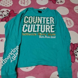 美品　COUNTER CULTURE ロングTシャツ　サイズ160　グリーン 1、2回着てます 