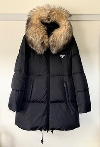 PRADA フォックス ファー ダウン コート 黒 Black size: 42 美品 他多数出品中　KK　