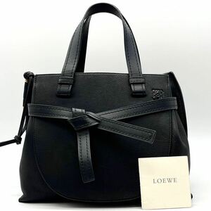 2627【極美品・現行モデル】LOEWE ロエベ ハンドバッグ トートバッグ トップハンドル ゲート スモール アナグマラム 型押し レザー 本革