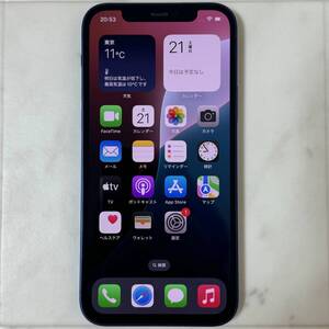 美品 SIMフリー iPhone 12 MGHR3J/A 64GB 判定○ ブルー SIMロック解除済 Apple アップル