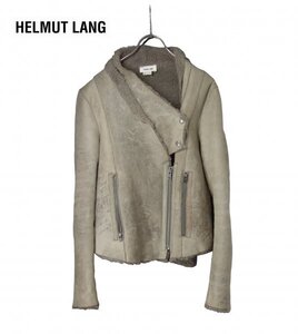 TK 希少 ヘルムートラング HELMUT LANG リアルムートン ライダースジャケット S