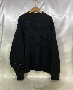 ZARA×ADER error ザラ×アーダーエラー パッチワーク オーバーサイズ ニットセーター サイズ：S-M カラー：ブラック/ブルー