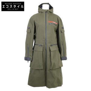 国内正規 PRADA プラダ 291716 S192 GORE-TEX バックポケット レインコート S カーキ レディース