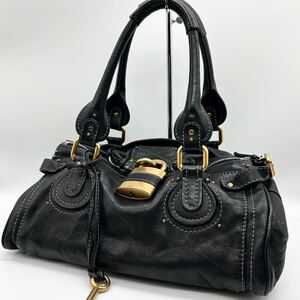 美品 Chloe クロエ パディントン ミディアム ブラック 黒 ハンドバッグ