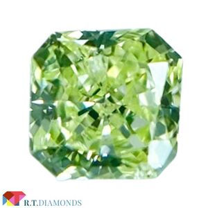 FANCY YELLOW GREEN 0.084ct SQ/RT2277/CGL